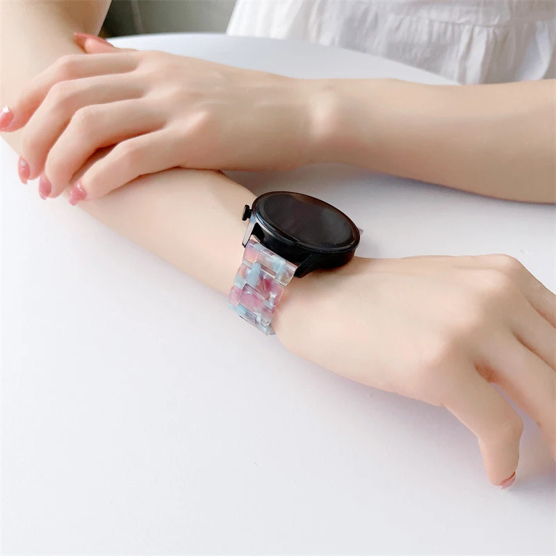 20mm 22mm Suitable for Huawei GT2 strap watch3 pro ceramic resin watch strap sports for galaxy watch 42mm/46mm watch for women
