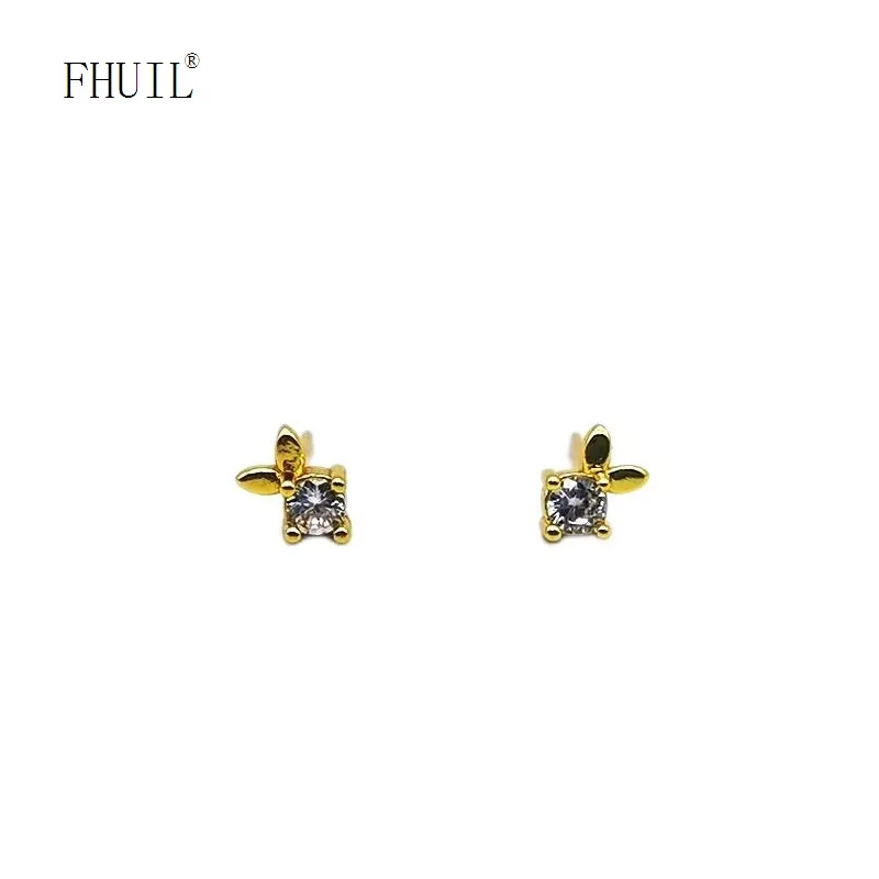 

Luxury Shinning Earring Gold Plated Zircon 925 Silver Needle Trend Cute Stud Earrings For Women Fashion Jewelry New 2023