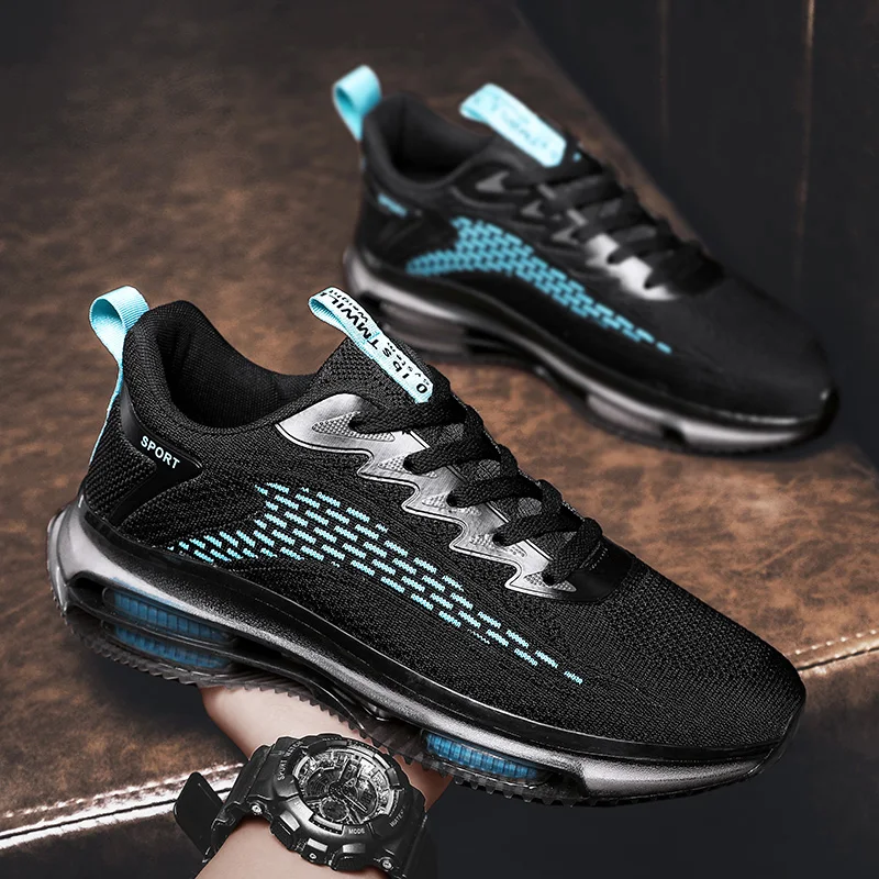 Новинка 2024 летняя мужская Тонкая обувь дышащие мужские брендовые кроссовки с