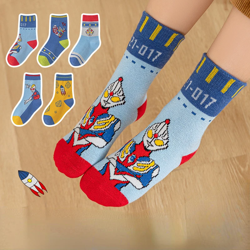 5 пар Детские хлопковые носки на возраст 0-8 лет