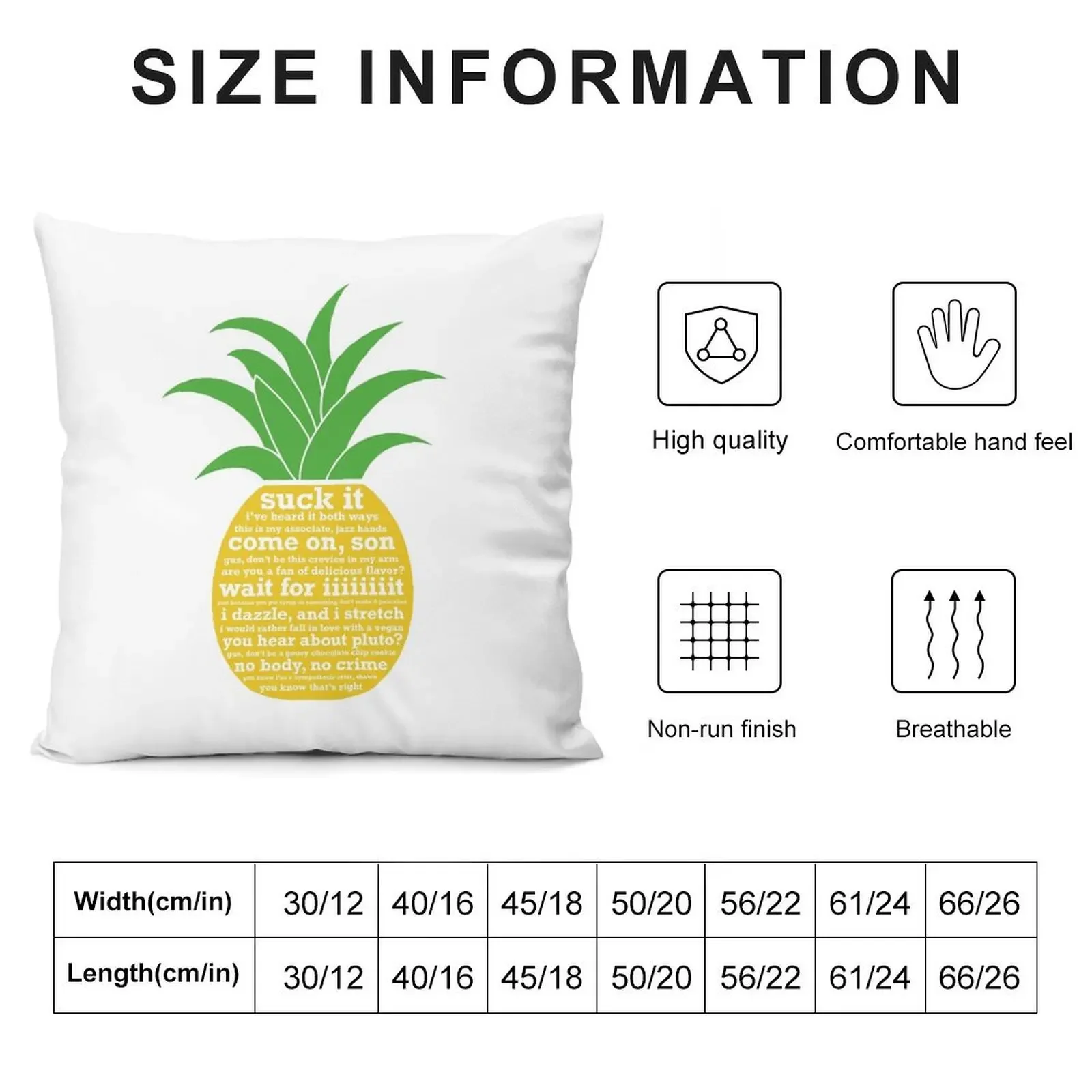 Psych Quotes Ананас Подушка Подушки Эстетические диванные подушки Чехол для