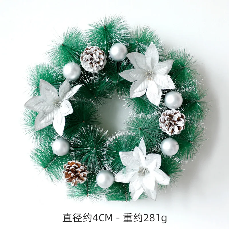 Рождественская игольчатая гирлянда 40 см в виде красных фруктов и сосны настенная