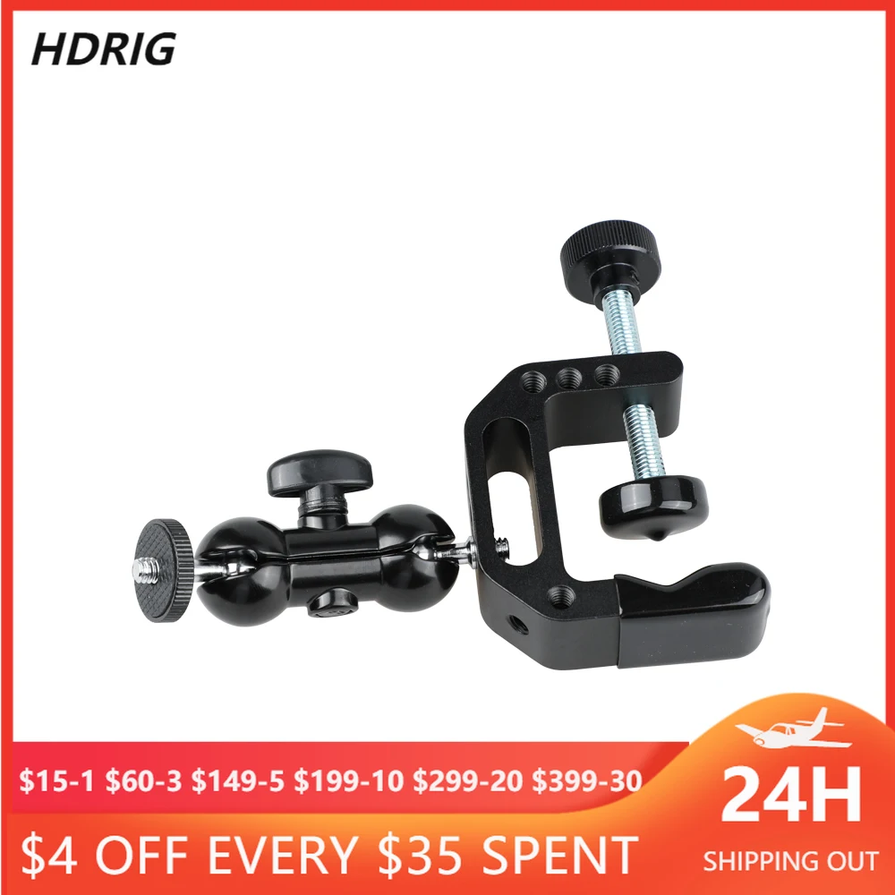 

HDRIG Universal C-Clamp Desktop Mount Holder Stand for DSLR Camera Led Video Light