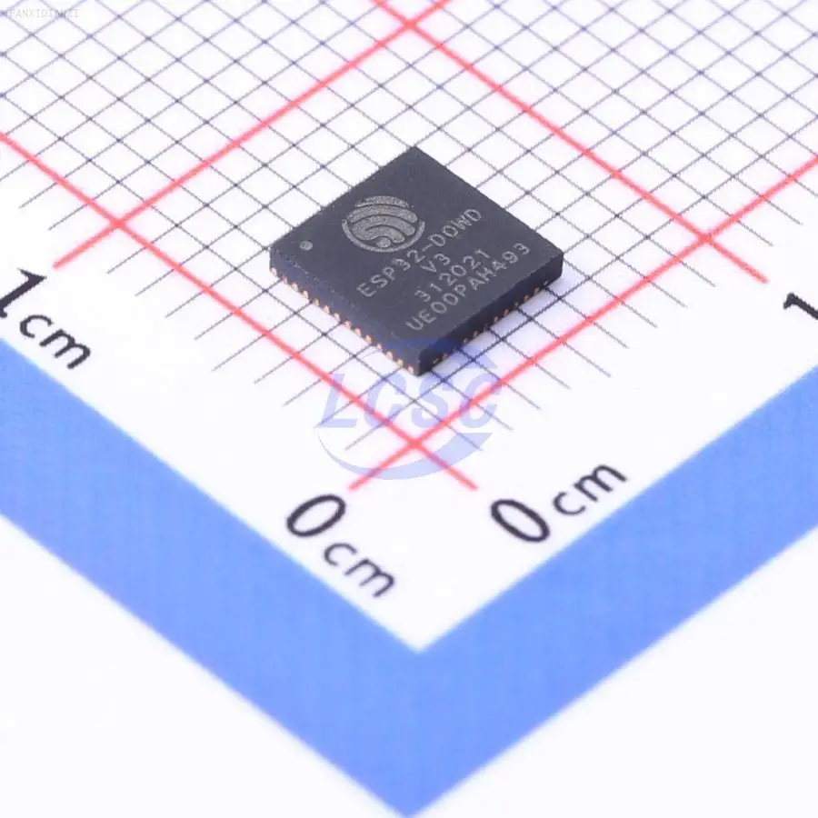 ESP32-D0WD-V3 150 Мбит/с 2412 МГц ~ 2484 2 4 ГГц АЦП GPIO I2C I2S JTAG PCM PWM SDIO SPI UART QFN-48-EP (5x5) ИС