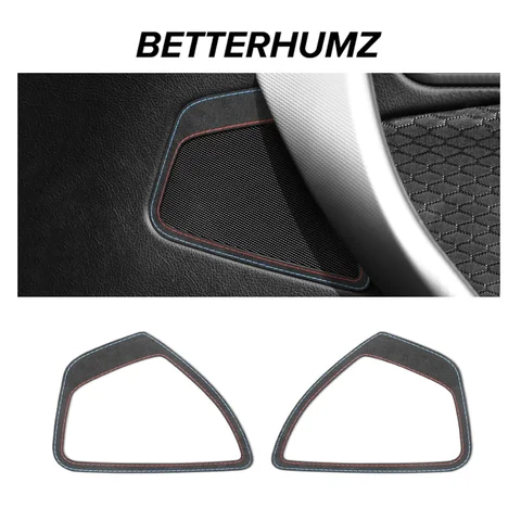 Betterhumz для BMW F20 серии 1, изготовлен из алькантары, салон автомобиля, дверной звуковой сигнал, кольцо, панель динамика, отделка, авто наклейка, аксессуары для тюнинга