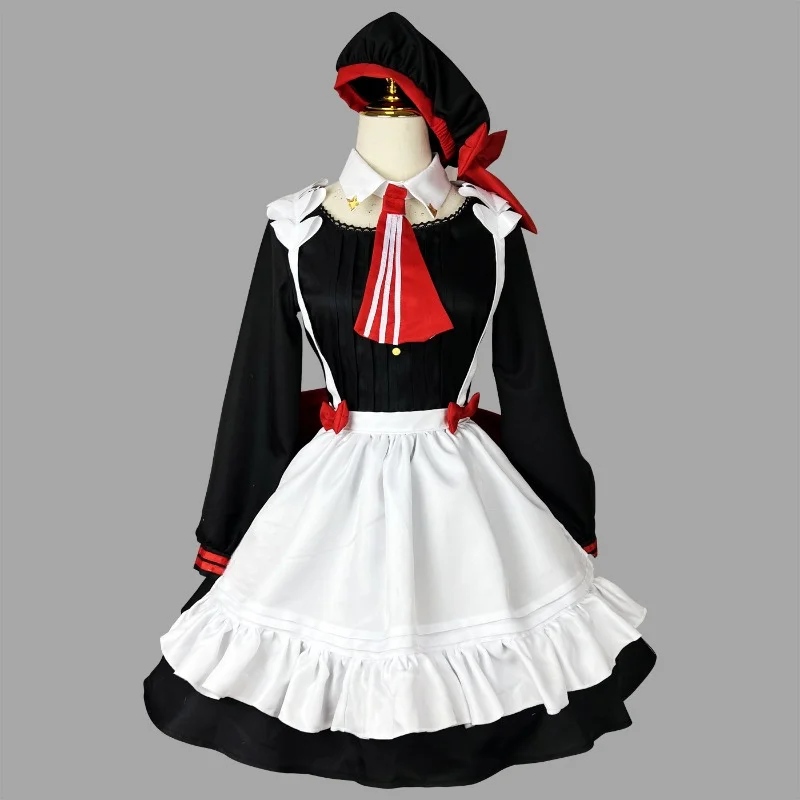 2023 Black Cute Lolita Maid Costumes Girls Women Lovely Maid Cosplay Costume Animation Show Japanese Outfit Dress Clothes