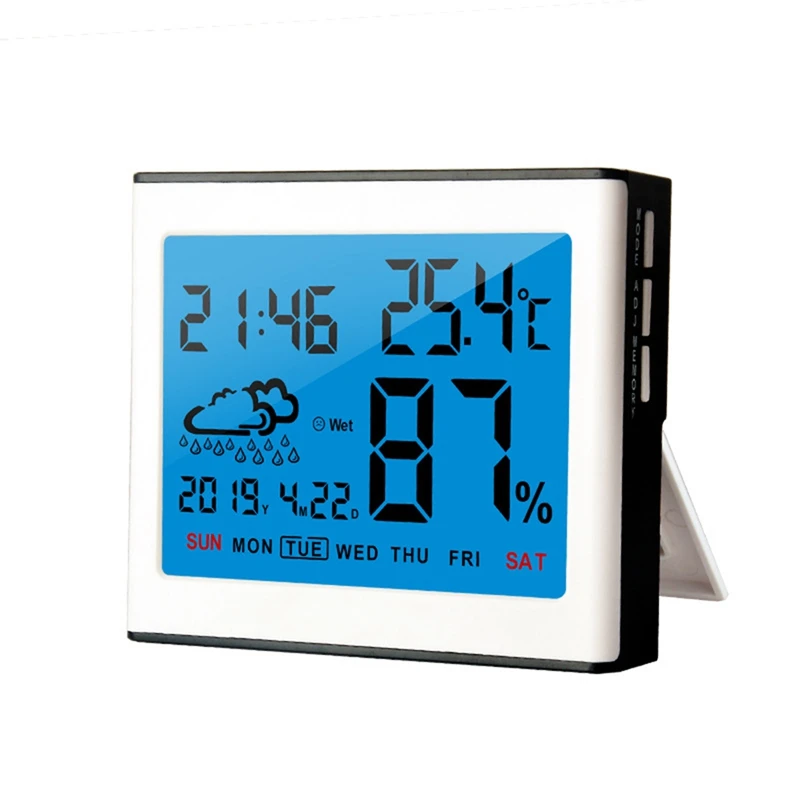 

Электронный гигрометр с подсветкой, домашний комнатный термометр для метеостанции, для детской комнаты