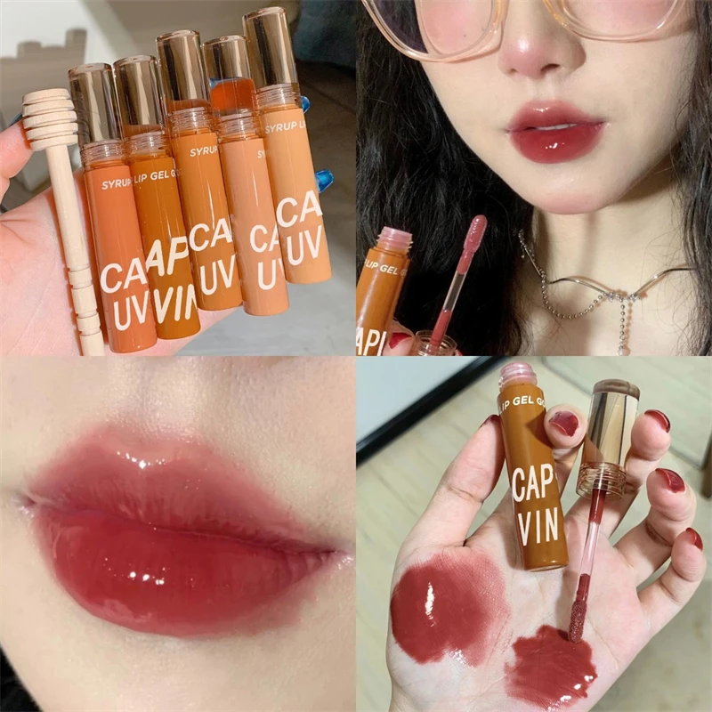 

5 Colors Honey Lip Gloss Labial Water-light Mirror Lip Glaze Not Fade Lip Tint Lasting Moistur Cosmetic Maquillaje