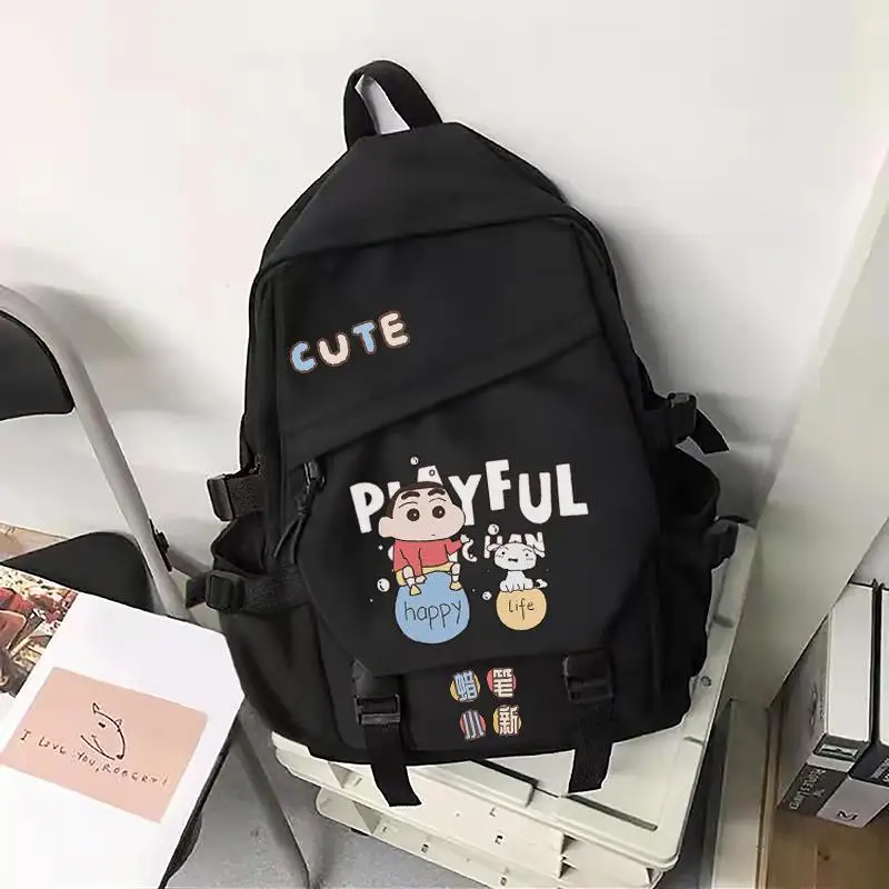 

Crayon Shin-Chan Kawaii Anime Cartoon Cute Backpack Surrounding Student Japanese School Bag Large Capacity Shoulder Bag Tote Bag