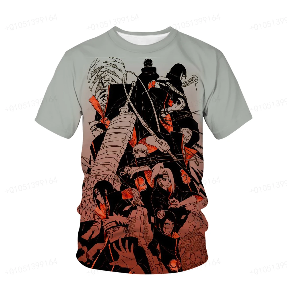 

Naruto 3D Cartoon T-shirt Comfortable Boy Cosplay Printed Children Kakashi Short Sleeve T-shirt Cartoon 4T-14T Shirt