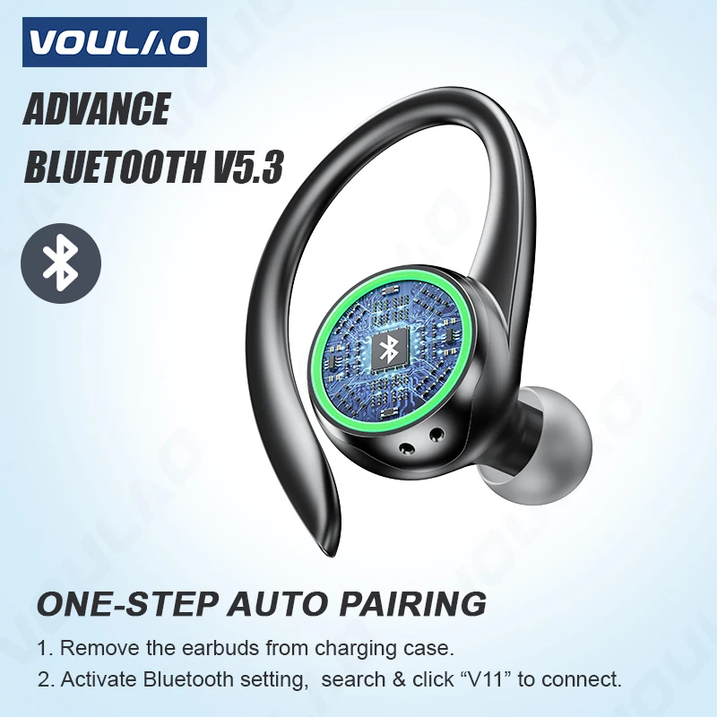 Беспроводные спортивные Bluetooth-наушники с шумоподавлением микрофоном |
