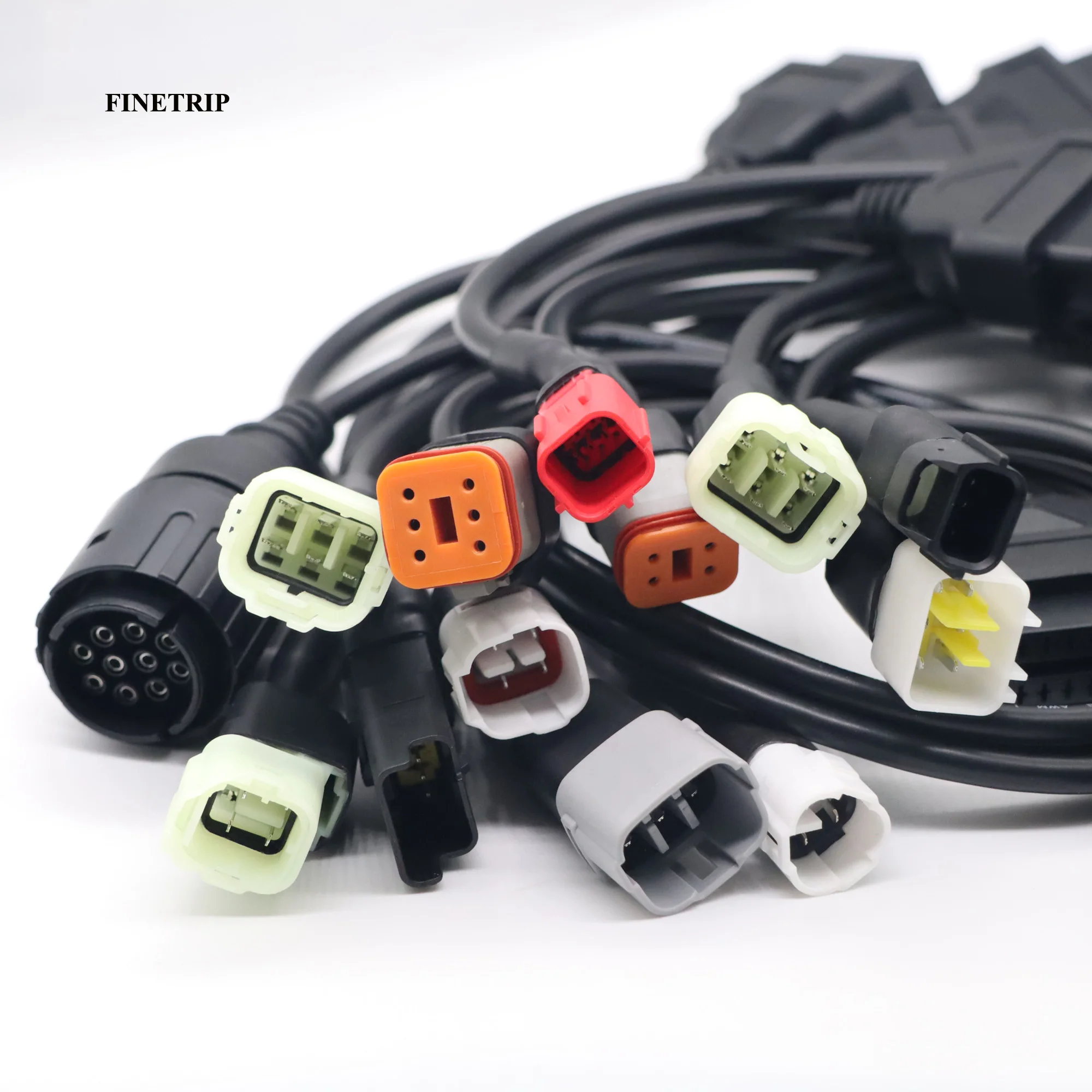 Фото Разъем OBD2 для мотоцикла, мотоцикла, YAMAHA 3pin 4pin для HONDA 4Pin для KTM 6pin Moto для Ducati OBD OBD2 Удлинительный кабель №3