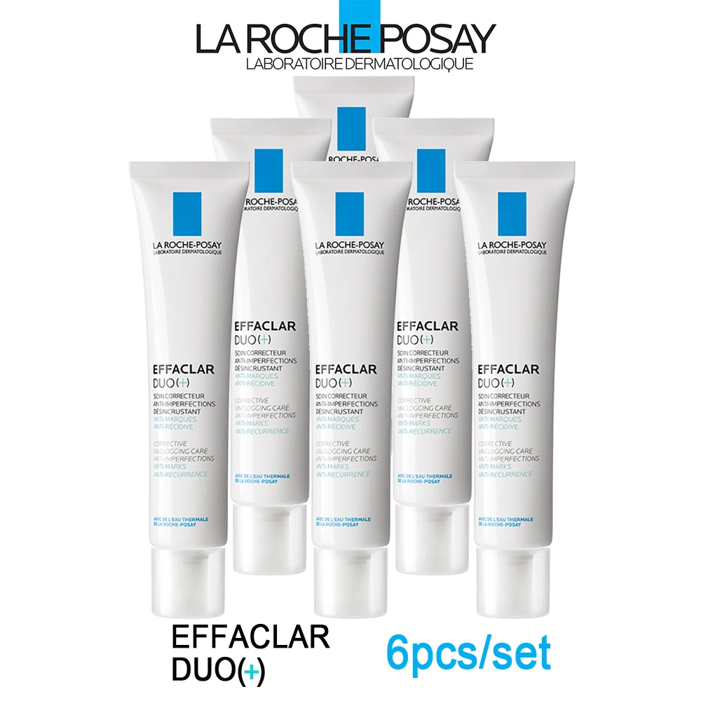 

6Pcs/set Effaclar Duo La Roche Posay Whitening Acne Removal Cream Acne Spots Oil Control Acne Moisturizing Cream Face Skin Care