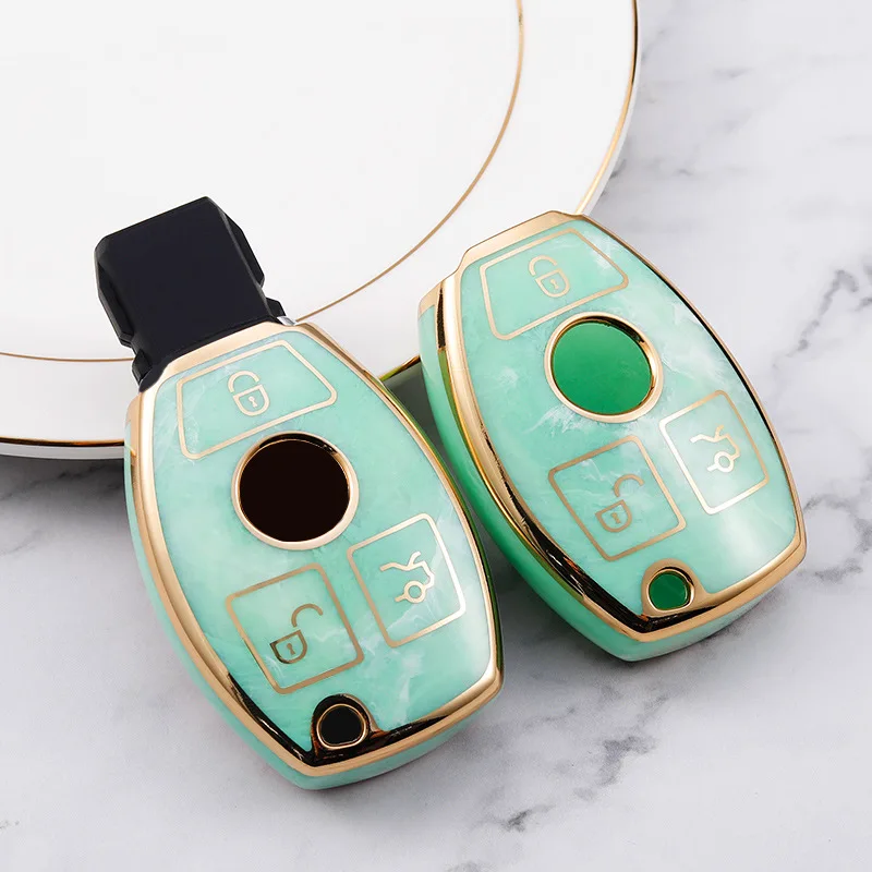 

TPU Car Key Case Cover For Mercedes Benz Class AMG W204 W205 W212 W463 W176 GLS GLA GLK CL A B C E S Shell Protection