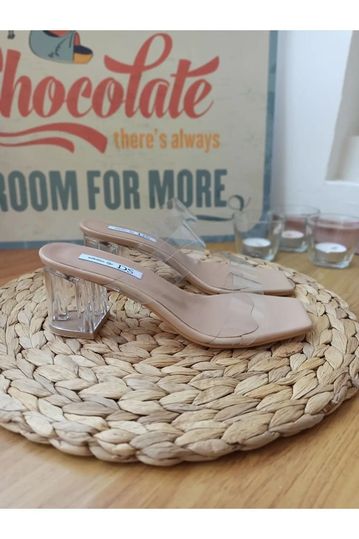 Women's Ten Sheer Strap Heeled Casual Slippers Women's sandals Casual Design Slippers New Summer Fashion Beach Pool Sea Shoes