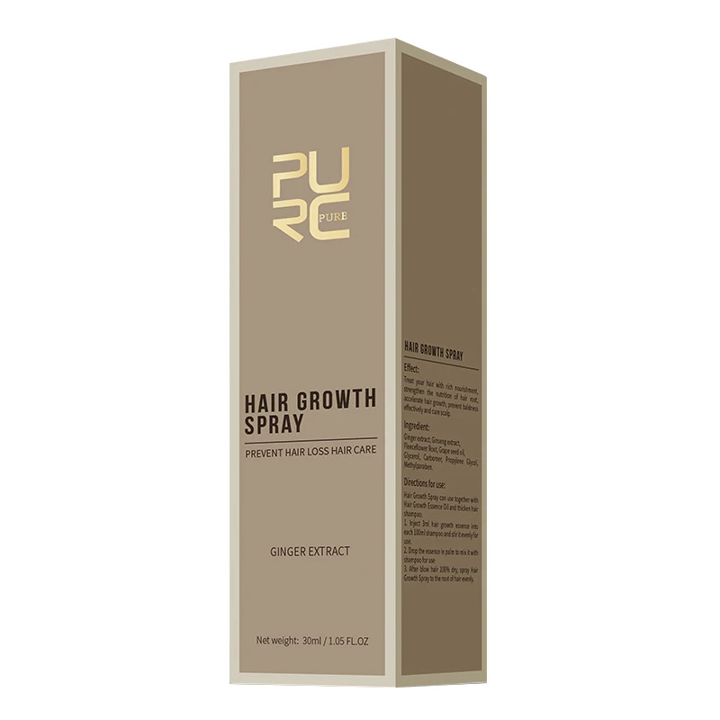 Новый спрей для роста волос 30 мл PURC экстракт против выпадения растущие волосы
