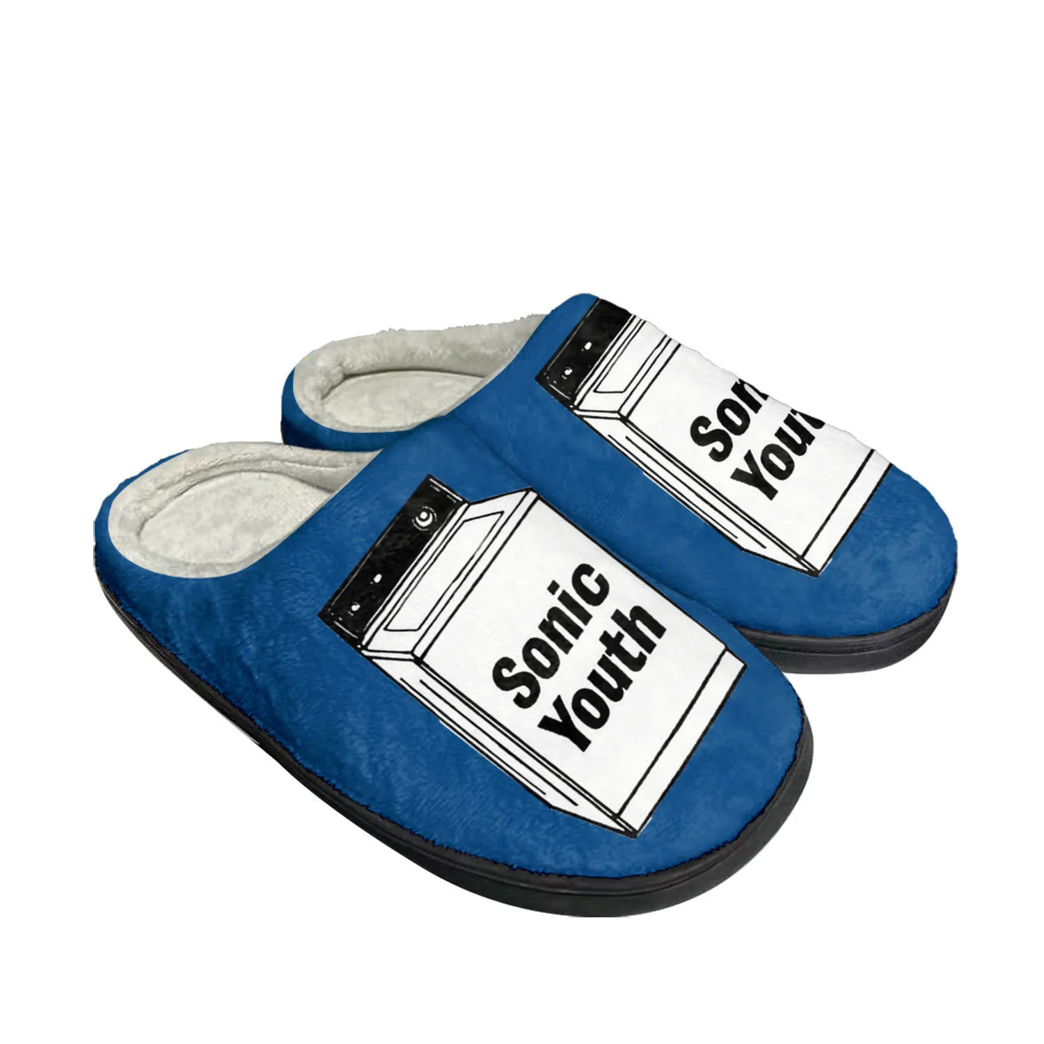 

Sonic Youth Rock Punk Home Cotton Custom Slippers Mens Womens Sandals Plush Bedroom Casual Keep Warm Shoe Thermal Slipper Black