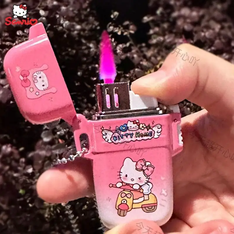 

Hello Kitty Lighter Pink Flame Kawaii Sanrio Kuromi Lighters My Melody Cinnamoroll Cute Anime Cartoon Igniter Fast Delivery