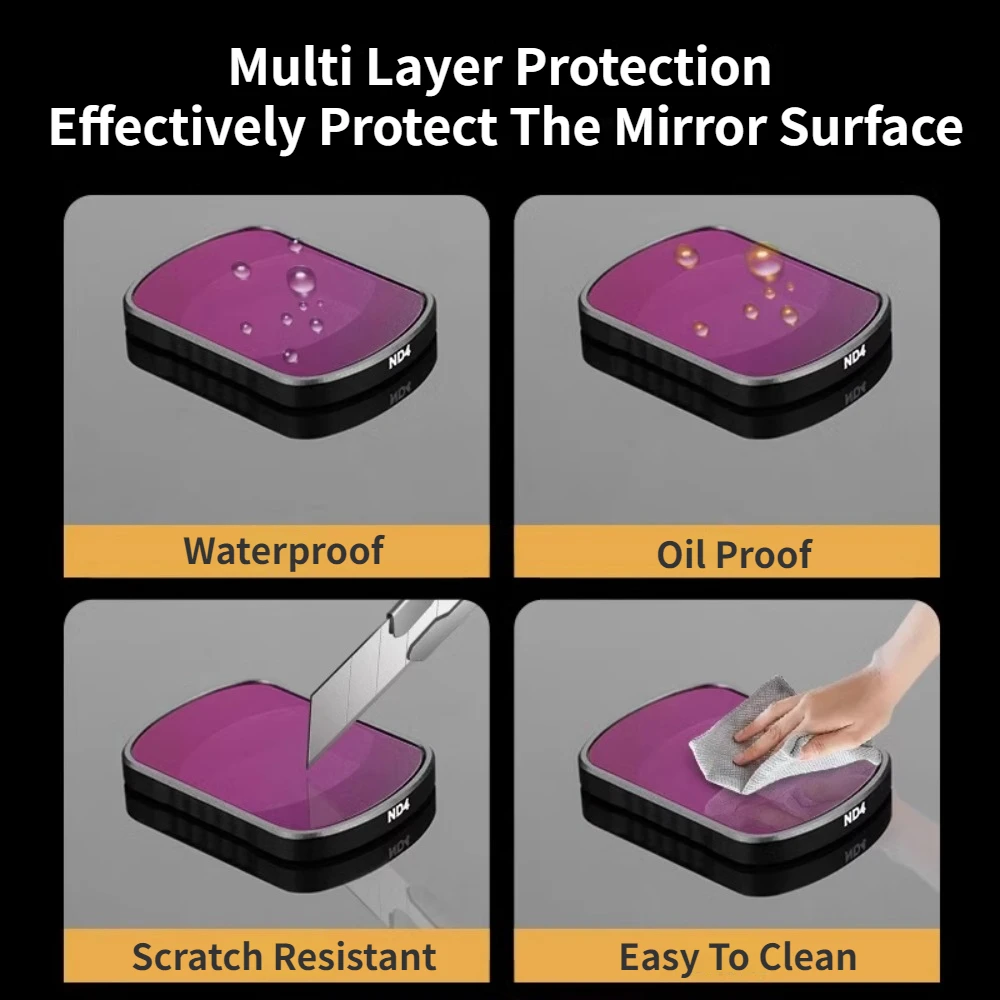 Магнитные фильтры для объективов камеры DJI Osmo Pocket 3 черные мягкие UV CPL ND