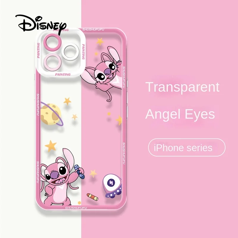 

Cartoon Disney Stitch New Phone Case for IPhone 13 12 11 Pro Mini X XS Max XR 7 8 Plus Shock Resistant Liquid Silicone Soft Case