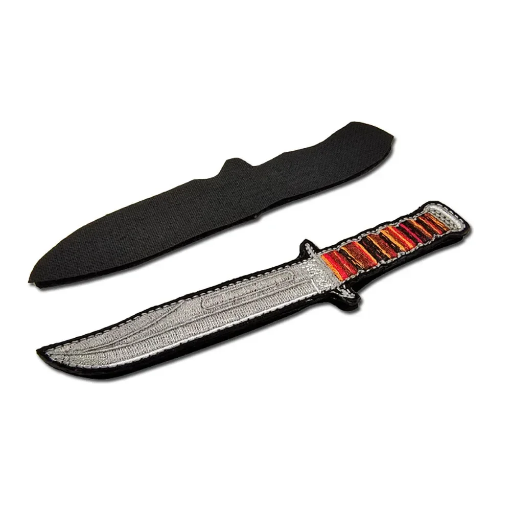 Вышитая нашивка в форме ножа 3D кинжал тактический значок для одежды