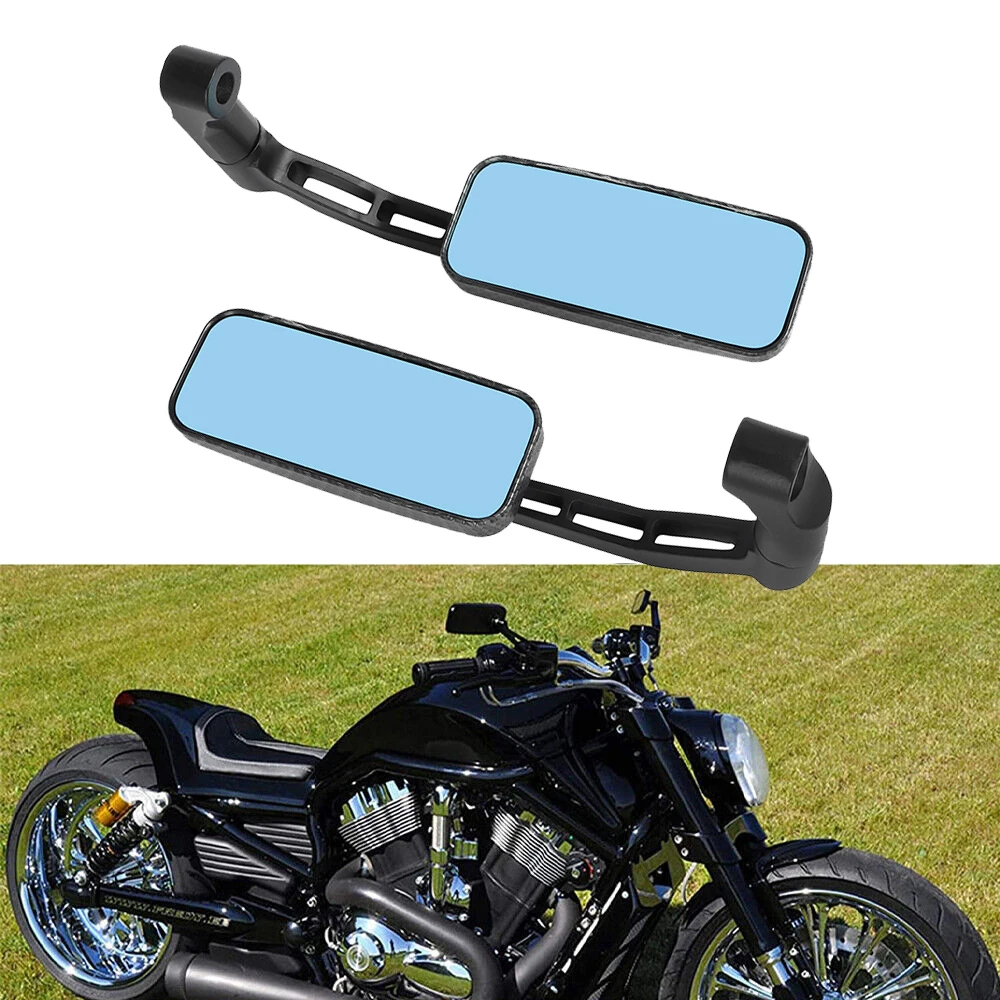 

2pcs Motorcycle Modified Aluminum Rearview Reverse Side Mirrors Anti-Glaring Motorcycle Square Rearview Mirror