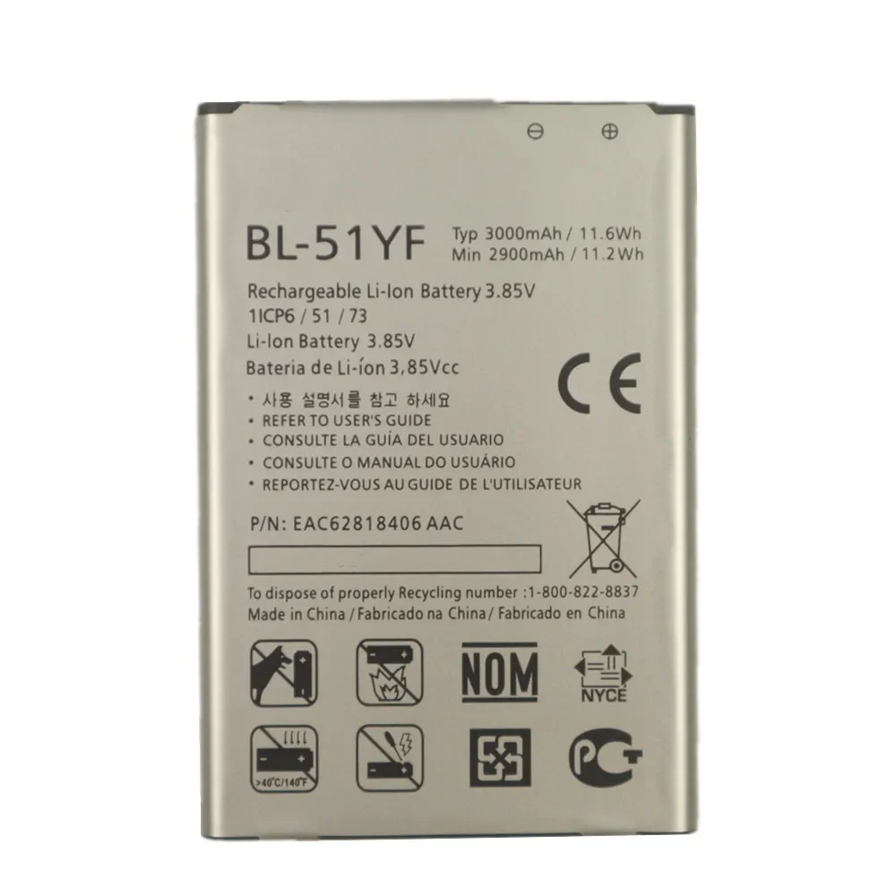 Фото 2025 лет BL51YF BL-51YH Аккумулятор для LG G4 H815 H811 H810 H818 H819 LS991 F500 G Stylo F500 F500S F500L F500K Аккумуляторы для телефонов №2