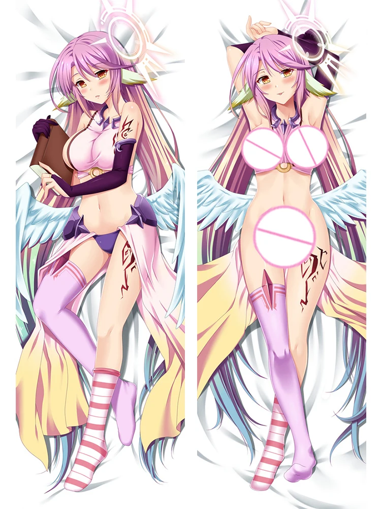 Двусторонняя наволочка для подушки Dakimakura Anime Jibril тела в натуральную величину