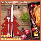 4 шт., чехлы для ножей и вилок на рождественскую елку