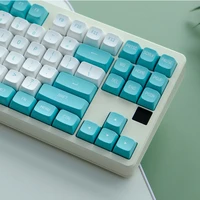 csa profile mechanical keyboard keycaps 149 keys double shot pbt keycap for cherry mx switch gaming keyboard blue white keycap
