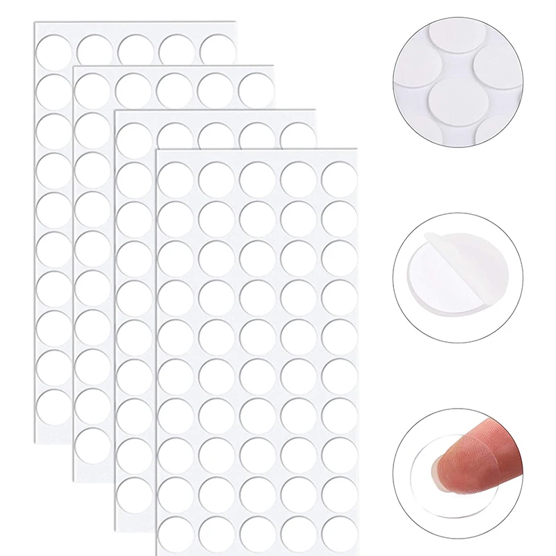 Прозрачный двусторонний гибкий клейкий клей 50 шт. круглая бесшовная без следов