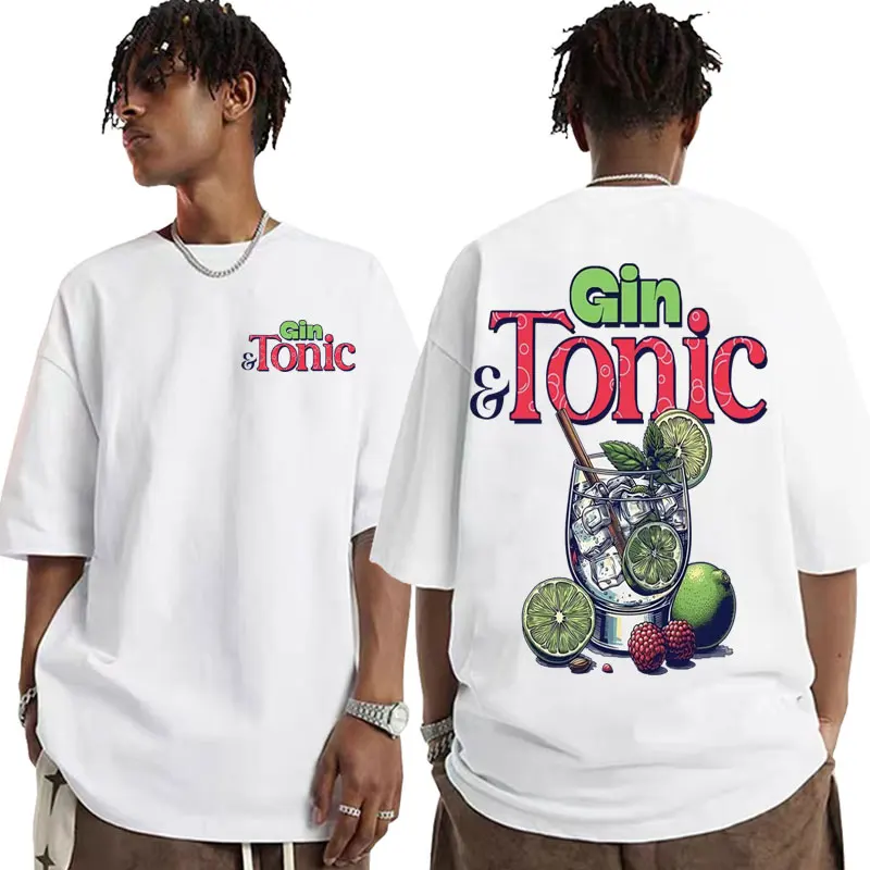 Забавная графическая футболка с джином и тонизирующим мемом подарочные футболки