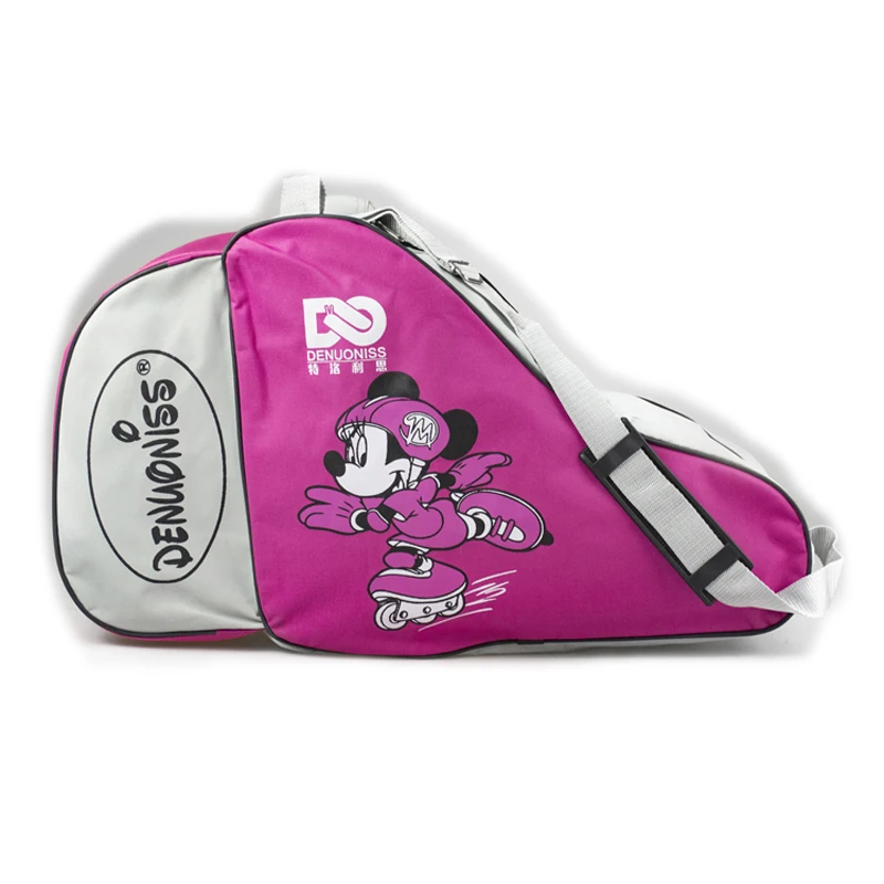 2022 New Kids Adult Cute Cartoon Roller Skate Bag Portable Oxford Carry Bag Shoulder Bag Big Capacity For Gift 55x22x33cm