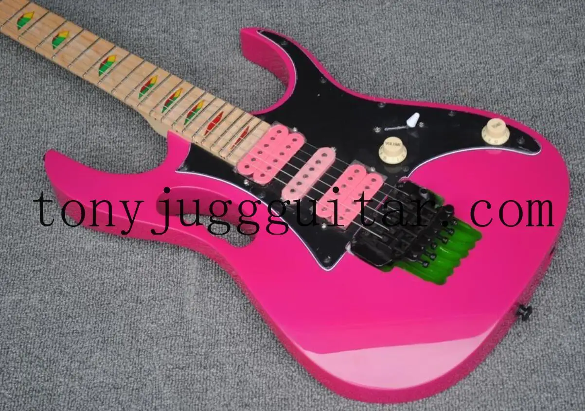 

Steve Vai JEM 777 30th Anniversary Limited Edition 2017 Shocking Pink 7V Electric Guitar Disappearing Pyramid inlay, Jumbo frets