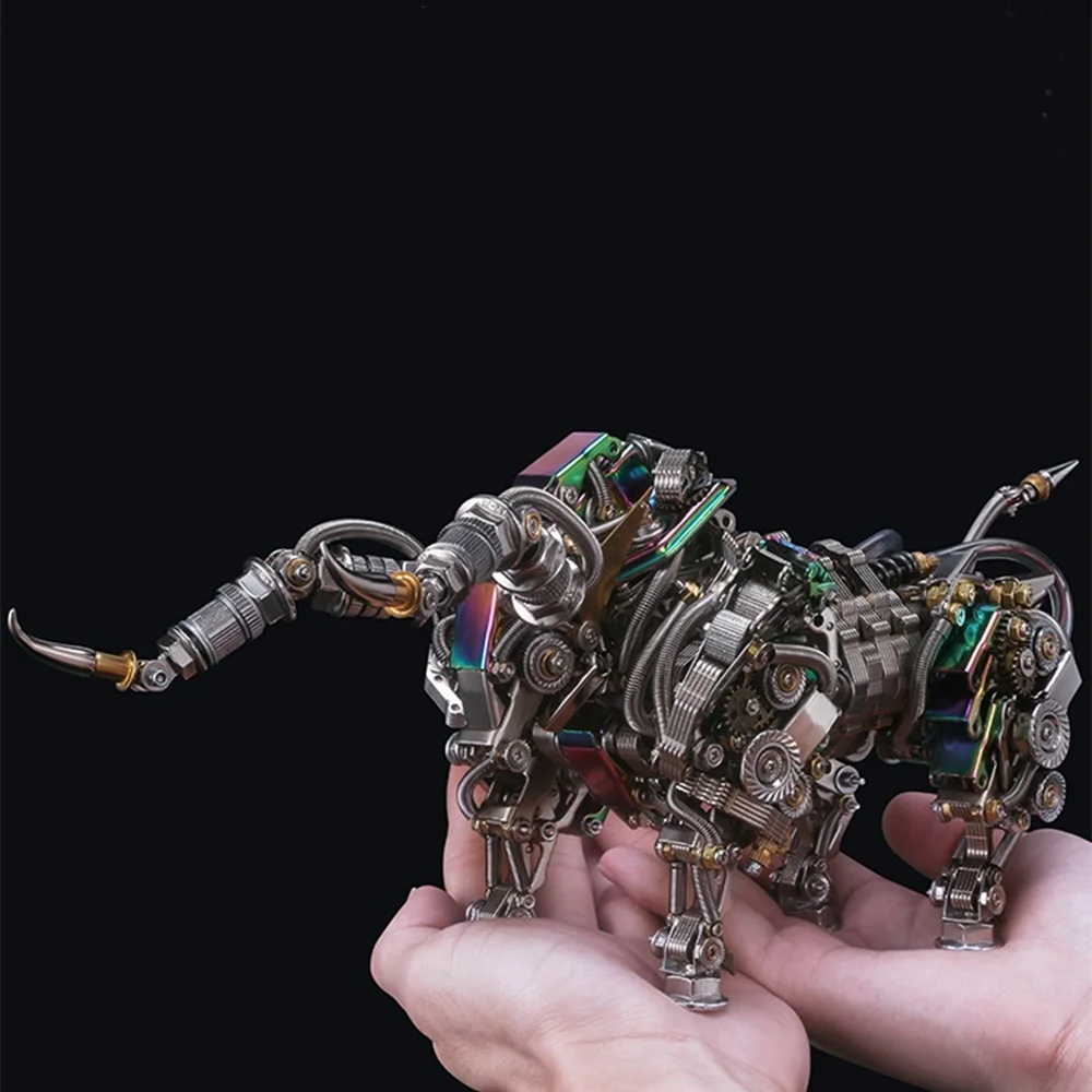 

3d Bullish three-dimensional metal puzzle difficult assembly model decoration ornaments zodiac ox building blocks craft gifts