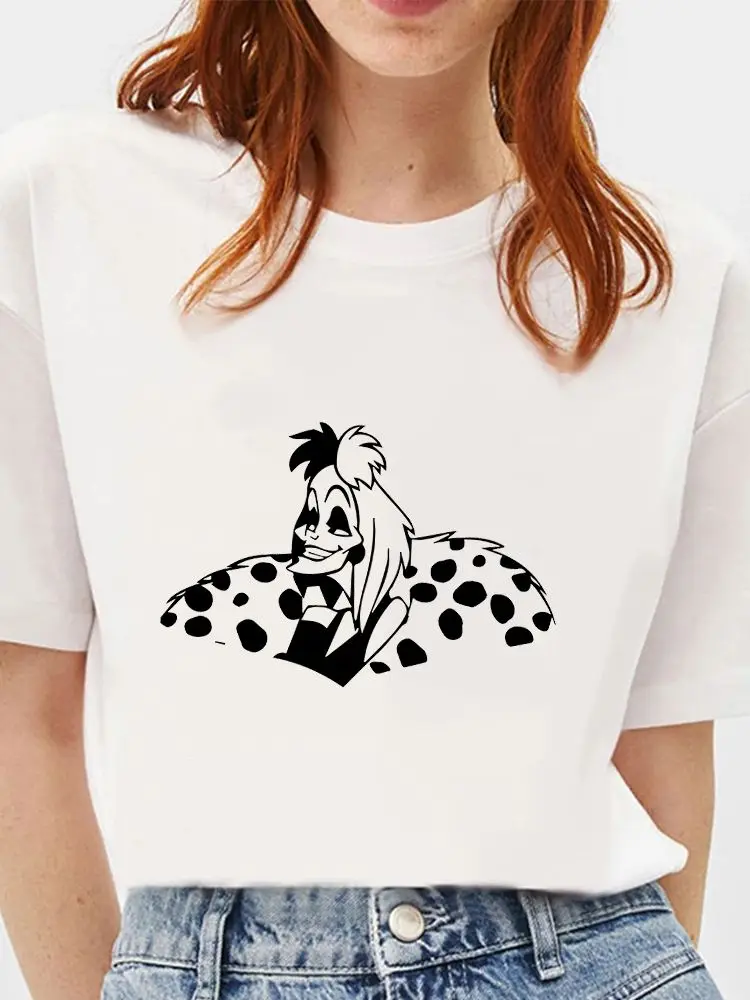 Женская футболка белая с изображением героев Диснея из мультфильма Сто сто