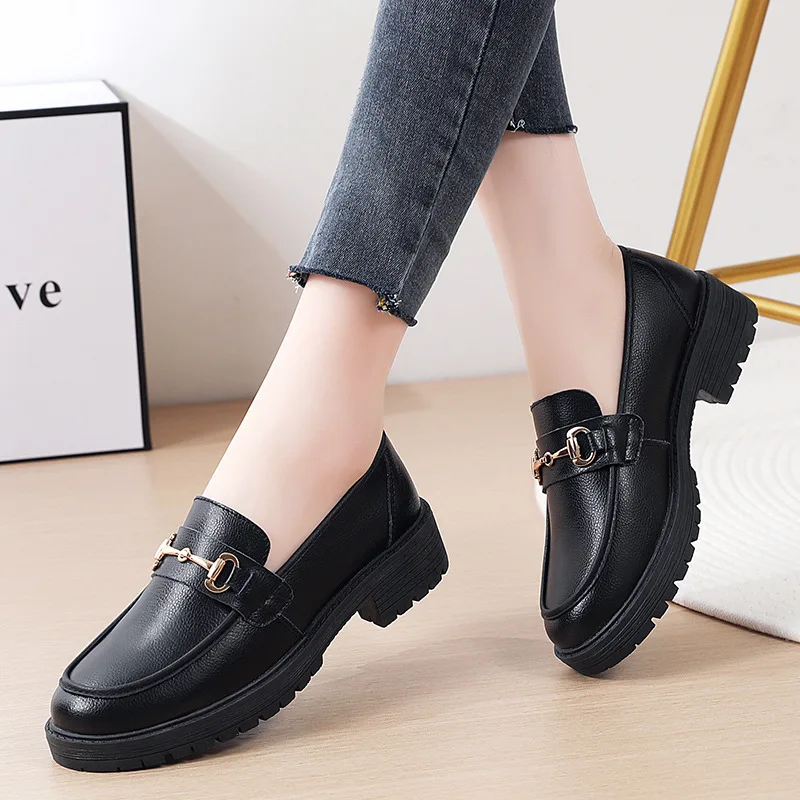 Hot Selling Slip On Women Loafers Korean Platform Ladies Office Shoes