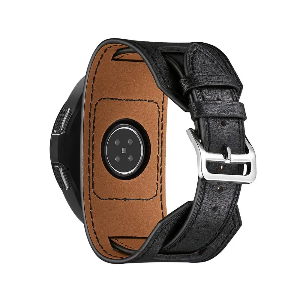 Ремешок из натуральной кожи для Samsung Galaxy Watch 4 classic active 2 Gear S3 Браслет-манжета huawei watch