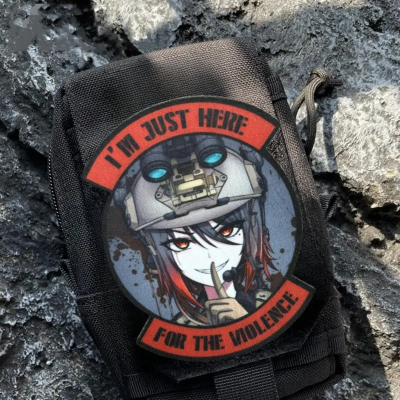 Аниме Mikhail Girl тактическая нашивка Военная я здесь за агрессивный моральный