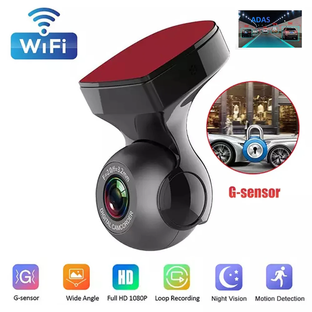 

Car DVR Dash Cam WiFi 1080P Full HD ASDS Car Video Recorder Black Box Night Vision Auto Dashcam Car Dash Camera DVRs G-sensor