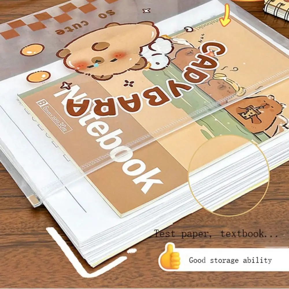 Сумка для файлов PP Capybara Прозрачная и видимая сумка хранения бумаги с большим