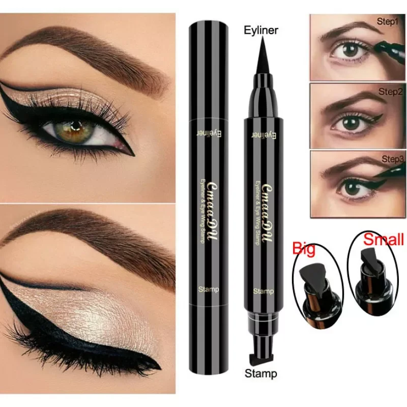 

NEW IN Wing Stamp Eyeliner Black Liquid Eyeliner Professional Cosmetics Arrow Eye Liner Makeup Waterproof Stencil Eyeliners