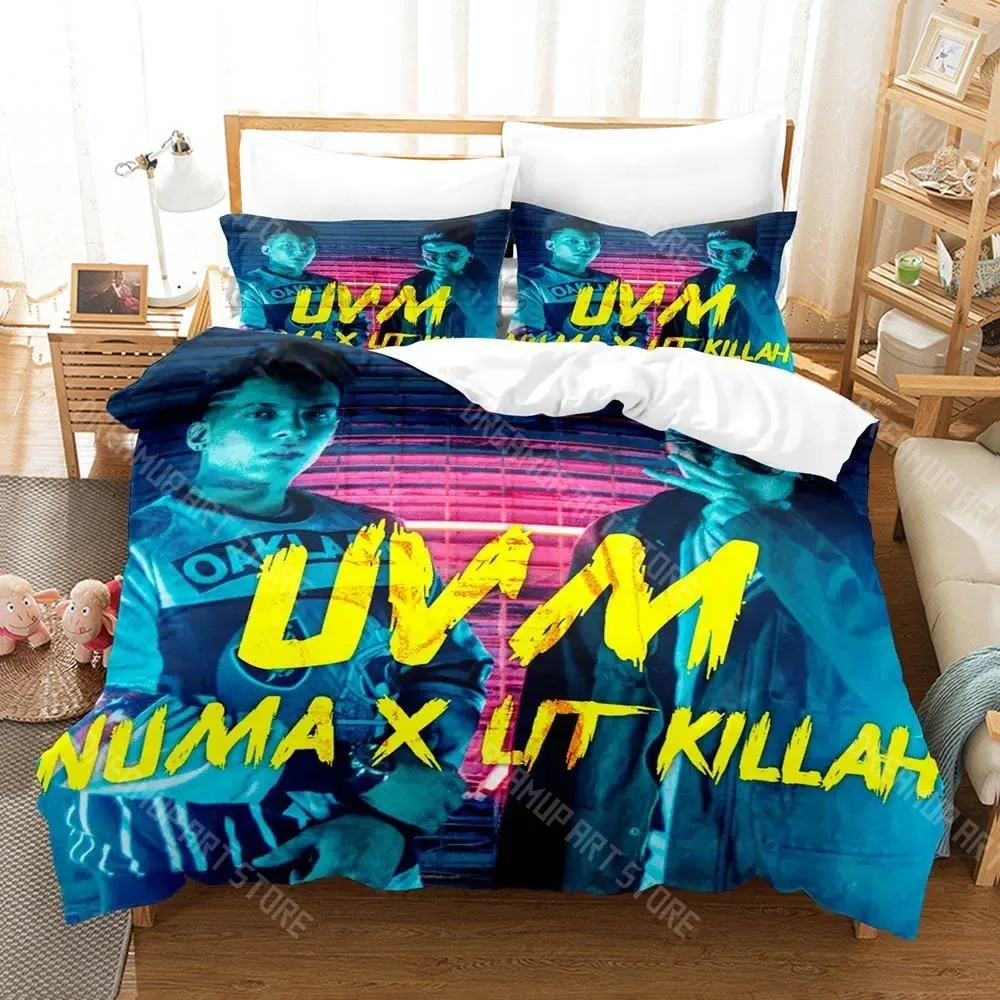 Фото Комплект постельного белья Lit Killah с 3D-печатью для мальчиков и девочек, включает пододеяльник и наволочки, размеры: Twin, Queen, King, Full, Single, Double №1