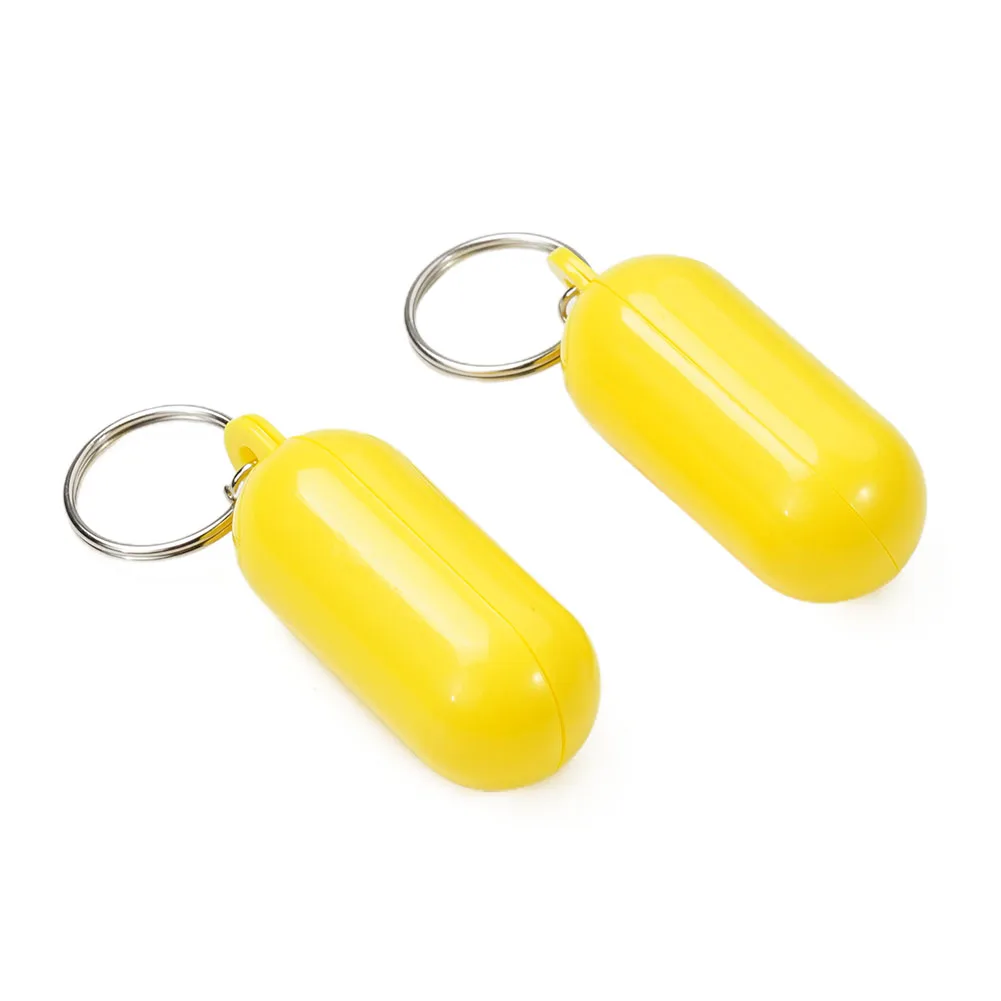 

2pcs - Swimming Floating Keychain Buoyant Key Ring Boating Float Marine Water Safety Portable Tool For Diving Outdoor Sport