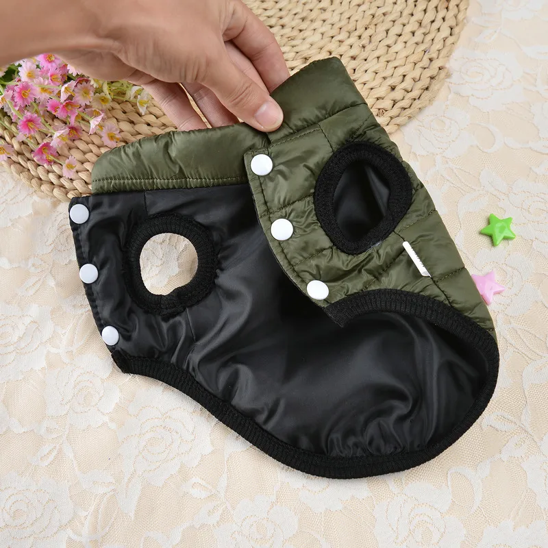 

Puppy Pet Dog Clothes Vest Outdoor Windproof Polyester Dog Coat Winter Warm Padded Jacket for Dogs and Cats in Cold Weather