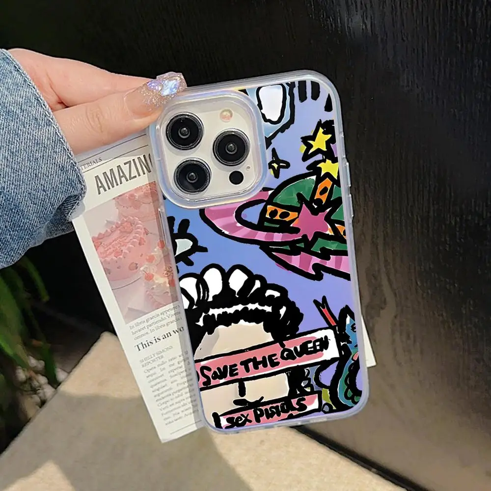Фото Элитный чехол для телефона с лазерным градиентом для iPhone 17 Pro Max 16 15 14 13 12 Pro Max 17Air, противоударный чехол V-Vivienne №5
