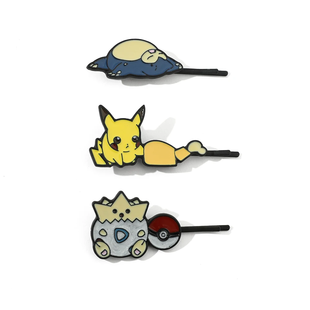 

Anime Pokemon Pikachu Togepi Snorlax Inspired Hair Clip Metal Hair Claw Hairpin Jewelry Hair Accessories For Girl Barrettes