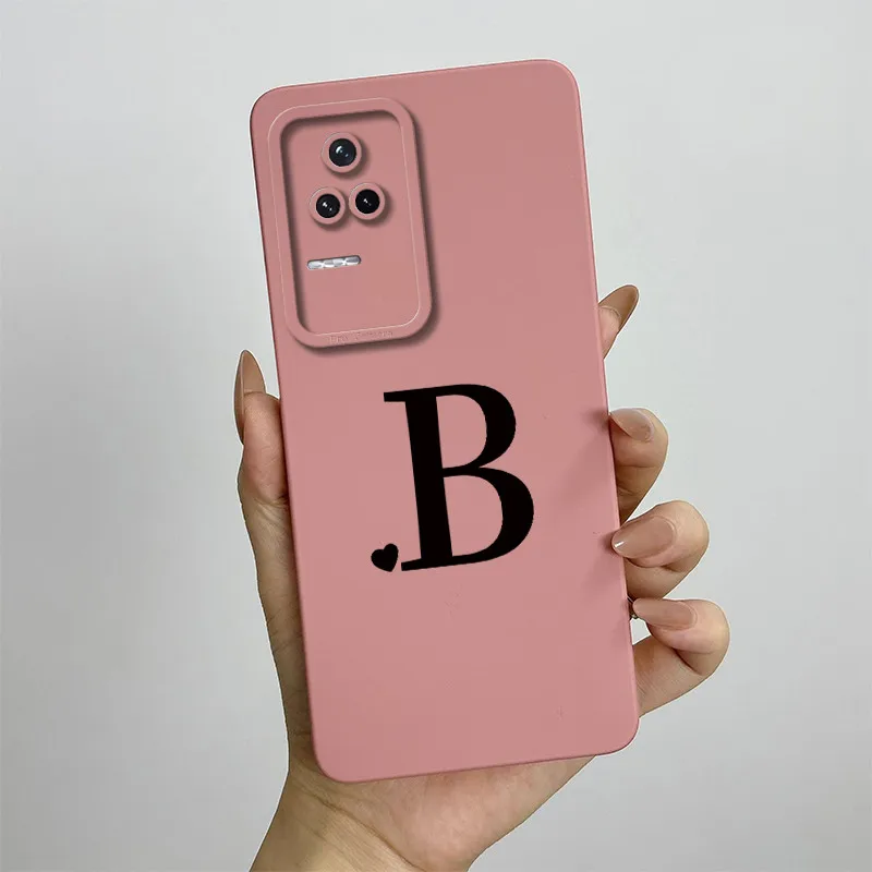 Чехол для Xiaomi Poco F4 22021211 РГ Роскошный квадратный чехол телефона Redmi K40S с буквами RI