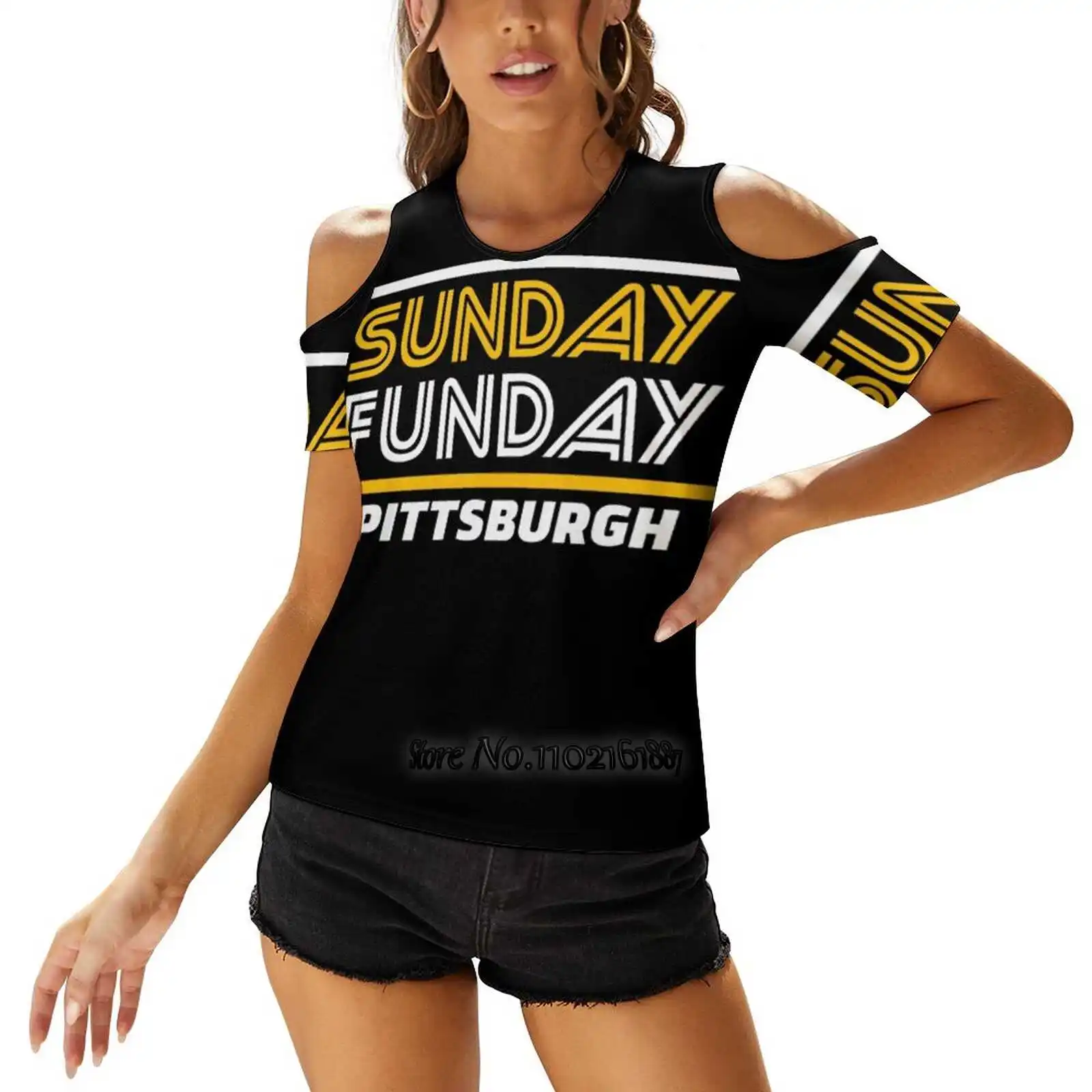 Винтажная женская футболка Pittsburgh Retro футбольная команда Steelers Sunday Funday топ на одно