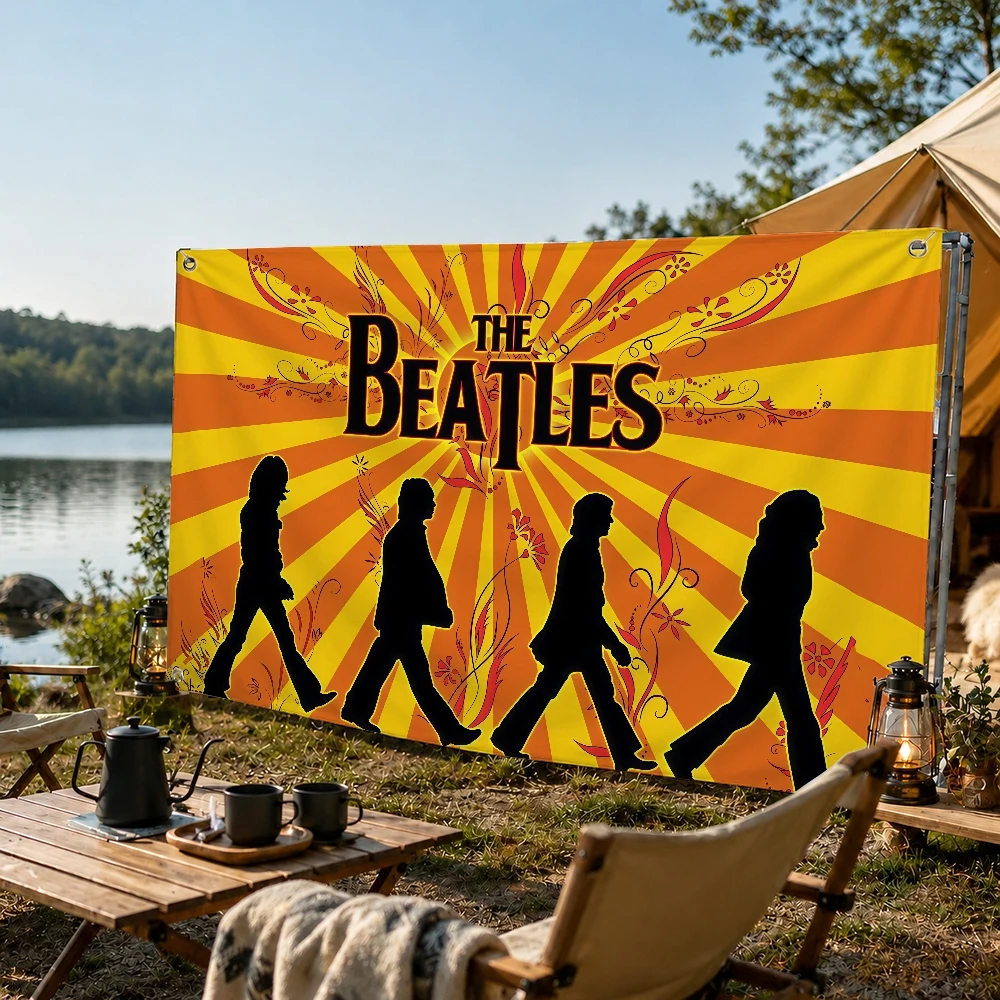 Фото Флаг группы B-BeatlesS PopRock Band для украшения, для пикника на открытом воздухе, для вечеринок, для дома, для кемпинга, баннер для праздников
